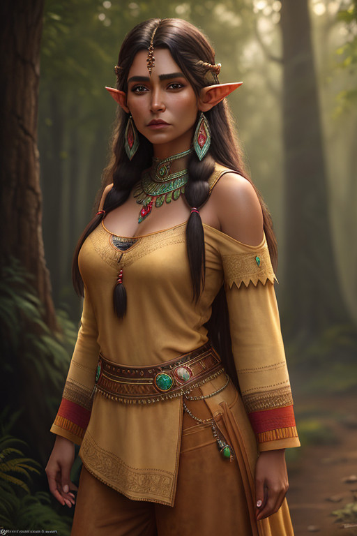 a_beautiful_elf_female_dress_in_a_native_indian_costume__fantasy__suede_leather_clothing__amerindian_fashion__tunic_and_pants___masterpiece_-9ea9c244-f43e-44df-a149-08060990311e