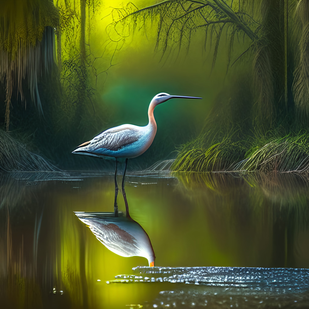 a_little_alien_wading_bird_in_the_swamp__ultra_detailed__best_quality__masterpiece___volumetric_lighting__bright___novelai__oil_painting__4k-dd98719c-6d5d-4231-8499-beae2355af97