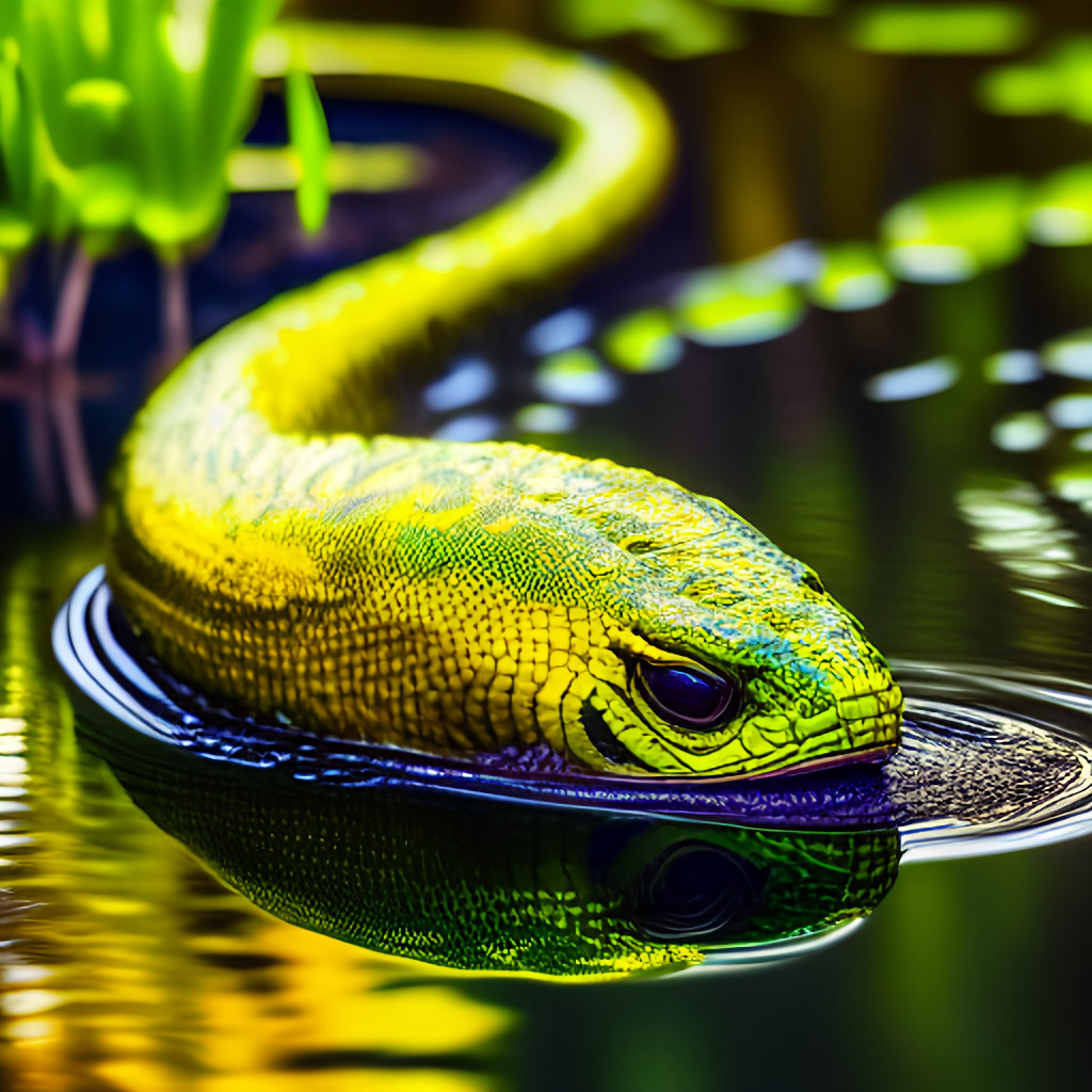 a_little_alien_yellow_serpent_swimming_in_the_swamp__ultra_detailed__best_quality__masterpiece___volumetric_lighting__bright___novelai__oil_painting_-68a5a3c6-ff33-406b-9a78-5fba3dab25b1