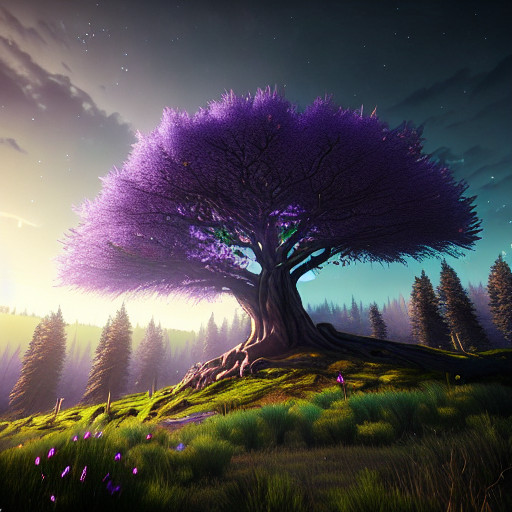 an_giant_elf_tree_in_front_of_the_forest__very_very_old__like_an_old_man__purple_color_palet__ultra-3a5fba3d-c230-4aa7-9c33-28aeedb6b39a