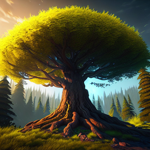 an_giant_elf_tree_in_front_of_the_forest__very_very_old__like_an_old_man__yellow_color_palet__ultra-5a50acf7-41b2-4098-84ca-b4317b56f430