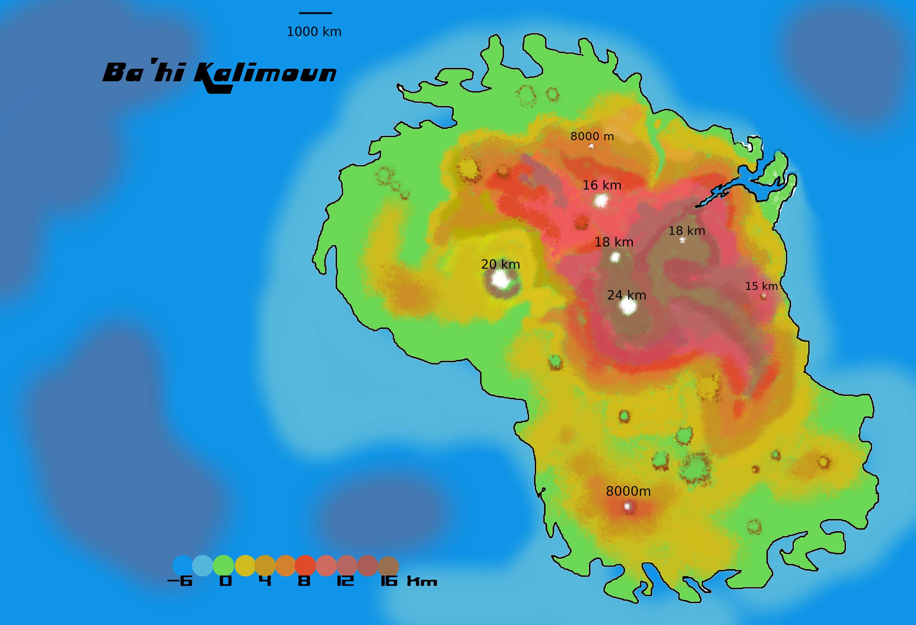 carte bahikalimoun relief