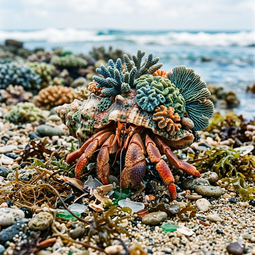 crabe corail