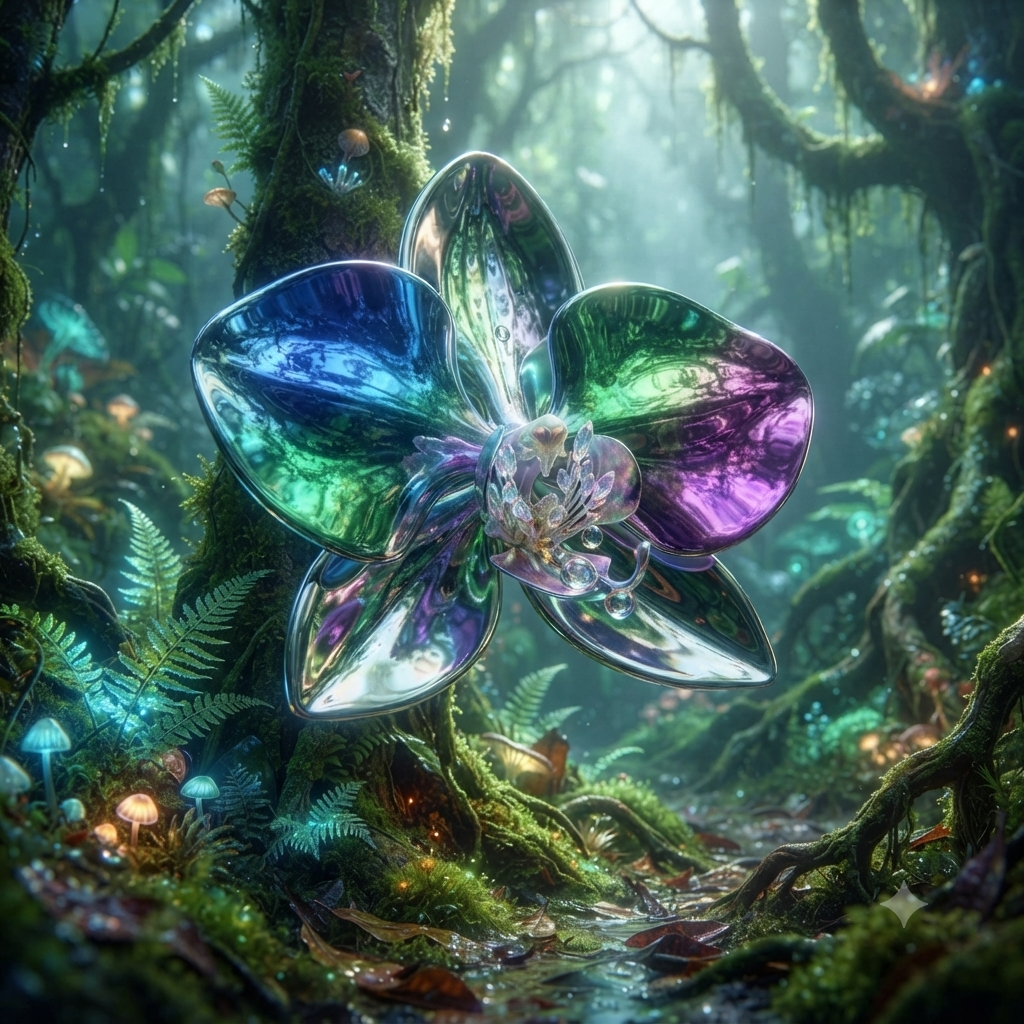 orchidée miroir